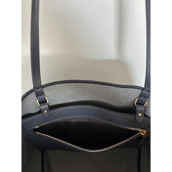 Fendi FF Zucca Monogram Dark Blue Large Roll Reversible Shopper - Picture 6 of 16